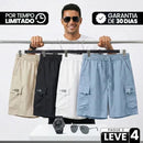 [Leve 4, Pague Só 2!] Bermuda Vektor Masculina em Nylon Texturizado de Alta Durabilidade com Bolsos + BRINDES
