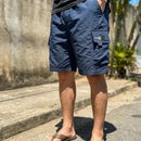 [Leve 4, Pague Só 2!] Bermuda Vektor Masculina em Nylon Texturizado de Alta Durabilidade com Bolsos + BRINDES