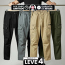 [Leve 4 Pague 2] Calça Tática Vulcan Masculina em Sarja Robusta de Algodão e Poliéster com Bolsos Táticos e Botões de Pressão